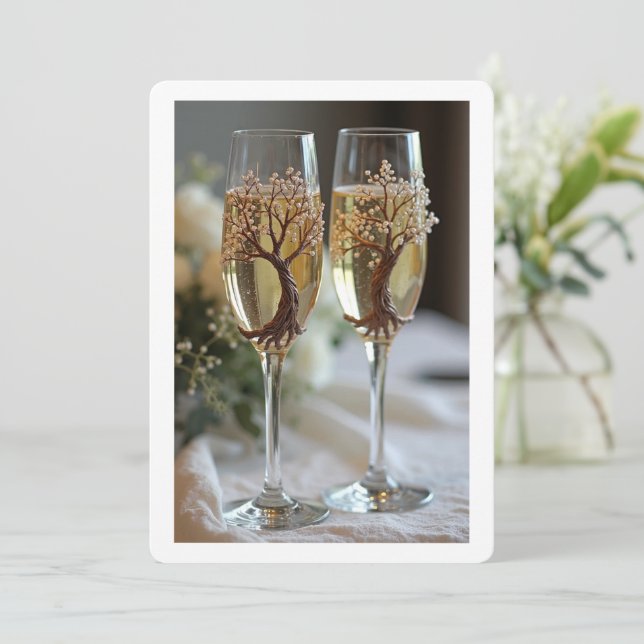 Hochzeit Einladung (Stehend Vorderseite)