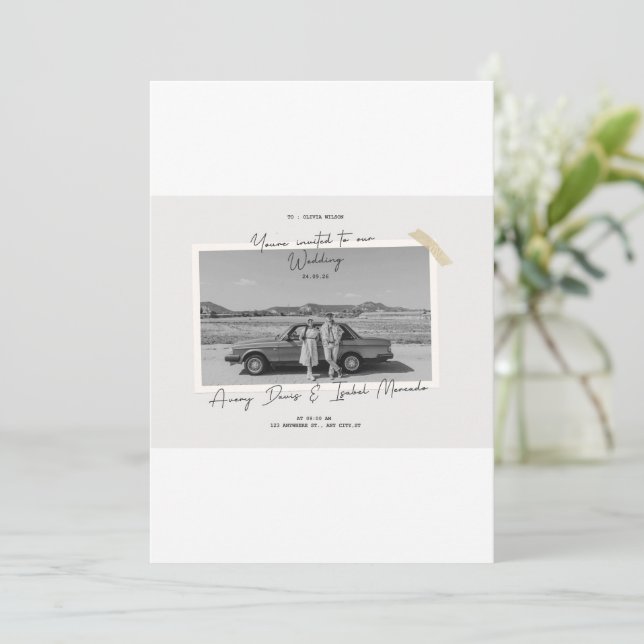 Hochzeit Einladung (Stehend Vorderseite)