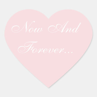 Hochzeit Einladung blassrosa Herz-Aufkleber