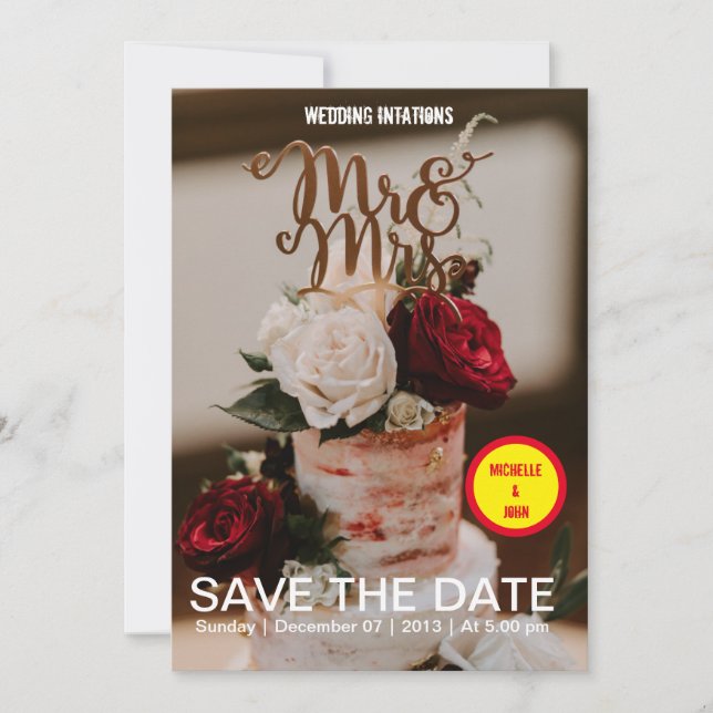 Hochzeit Einladung elegante Film Cover (Vorderseite)