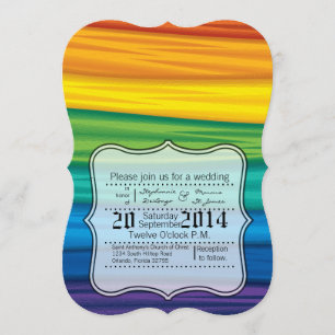 Hochzeit Einladung lgbtq Regenbogenflagge Lesbian