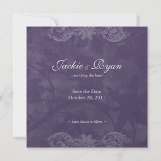 Hochzeit Einladung Save the Date Antike Rose Silbe