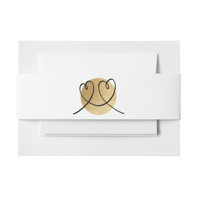 Hochzeit Elegant Black and Gold Einladungsbanderole (Vorderseite Beispiel)