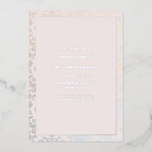 Hochzeit Elegant Damast Silber Creme Save The Date