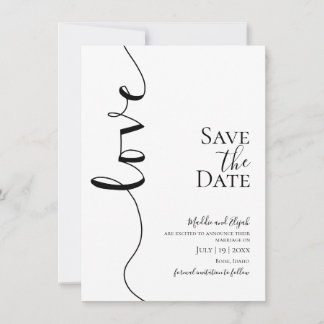 Hochzeit, Elegant, Einfach, Typografie, Schrift, Save The Date