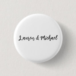Hochzeit Elegant Minimalistisch klassisch Schwarz- Button