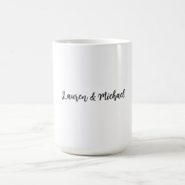 Hochzeit Elegant Minimalistisch klassisch Schwarz- Kaffeetasse