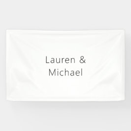 Hochzeit Elegant Minimalistisch Schlicht Schwarz-w Banner