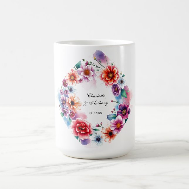 Hochzeit Elegante kreative Blumenbezeichnungen für Kaffeetasse (Mittel)