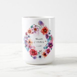 Hochzeit Elegante kreative Blumenbezeichnungen für Kaffeetasse