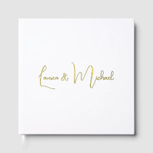 Hochzeit Elegante Minimalistische Kalligraphie Gästebuch