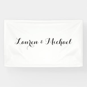 Hochzeit Elegante Minimalistische Kalligraphie Sch Banner