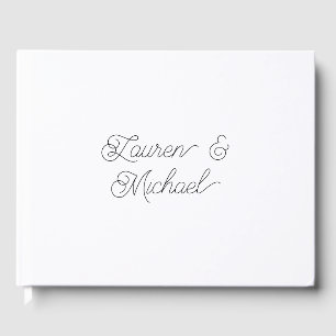 Hochzeit Elegante Minimalistische Kalligraphie Sch Gästebuch