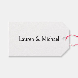 Hochzeit Elegante Minimalistische Kalligraphie Sch Geschenkanhänger