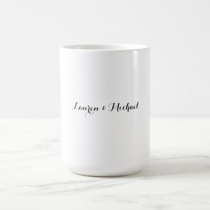 Hochzeit Elegante Minimalistische Kalligraphie Sch Kaffeetasse