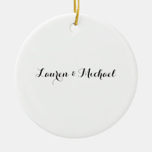 Hochzeit Elegante Minimalistische Kalligraphie Sch Keramik Ornament