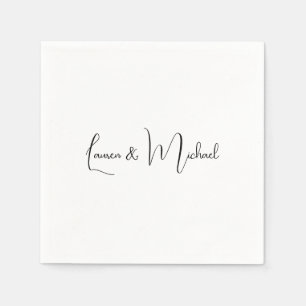 Hochzeit Elegante Minimalistische Kalligraphie Sch Serviette