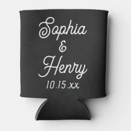 Hochzeit Elegante Script Black Modern Typografy Dosenkühler