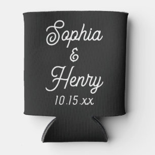 Hochzeit Elegante Script Black Modern Typografy Dosenkühler