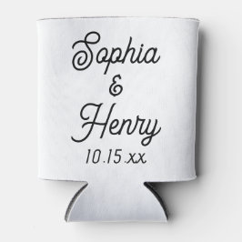 Hochzeit Elegante Script Black Modern Typografy Dosenkühler
