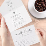 Hochzeit Eleganter Chic Moderne einfache QR-Mahlze All In One Einladung<br><div class="desc">Besteht aus kursiver Schrift- und Serifentypografie. Diese Elemente sind modern,  einfach und elegant. Dieses wurde von White Paper Birch Co. exklusiv für Zazzle entworfen. Abrufbar unter: http://www.zazzle.com/store/whitepaperbirch</div>