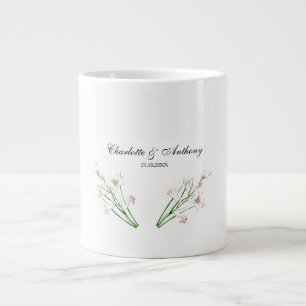 Hochzeit Eleganter Creative Floral White Chic Jumbo-Tasse