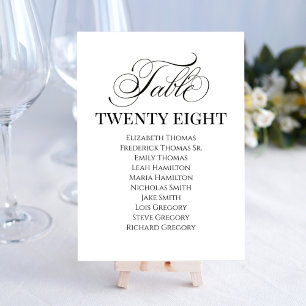 Hochzeit Eleganter Kalligrafie-Script-Tischnummer