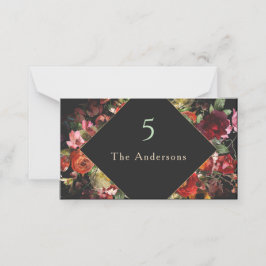 Hochzeit eleganter moderner Moody-Blume Platzkarte