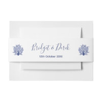 Hochzeit Eleganter Pfau Blau und Weiß individuell 
