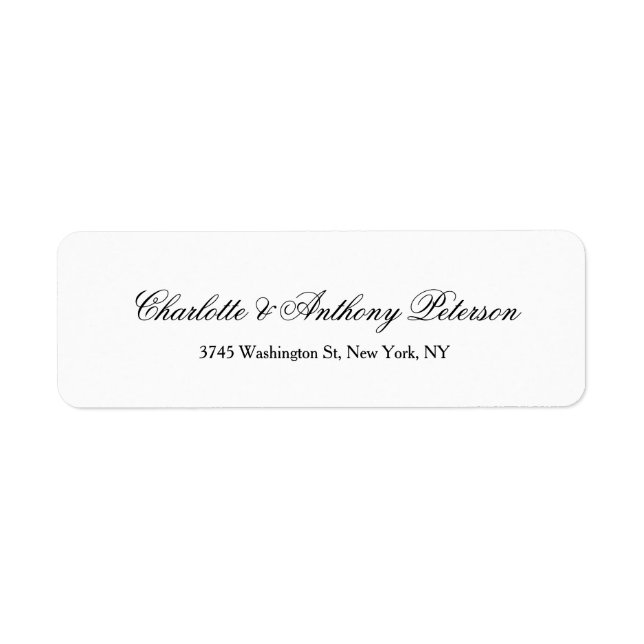 Hochzeit Eleganter Script Creative Schwarz-weiß Fa (Vorne)