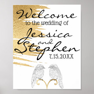 Hochzeit Elegantes Gold und Black Poster