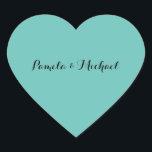 Hochzeit Elegantes Minimalistisches Klassisches Bl Herz-Aufkleber<br><div class="desc">Diese Vorlage kann an alle beruflichen Beruf angepasst werden.</div>