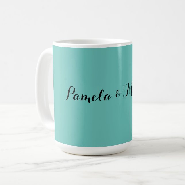 Hochzeit Elegantes Minimalistisches Klassisches Bl Kaffeetasse (Vorderseite Links)