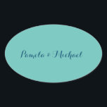 Hochzeit Elegantes Minimalistisches Klassisches Bl Ovaler Aufkleber<br><div class="desc">Diese Vorlage kann an alle beruflichen Beruf angepasst werden.</div>