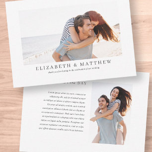 Hochzeit   Elegantes, modernes, kundenorientiertes Dankeskarte