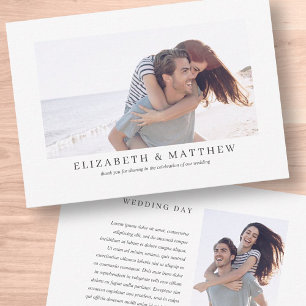 Hochzeit   Elegantes, modernes, kundenorientiertes Dankeskarte