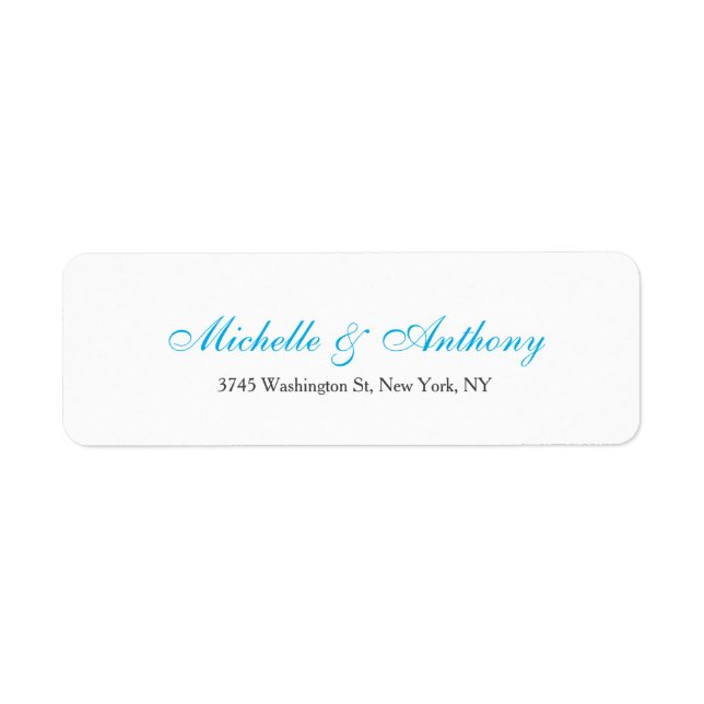 Hochzeit Elegantes Script Creative Sky Blue White (Vorne)