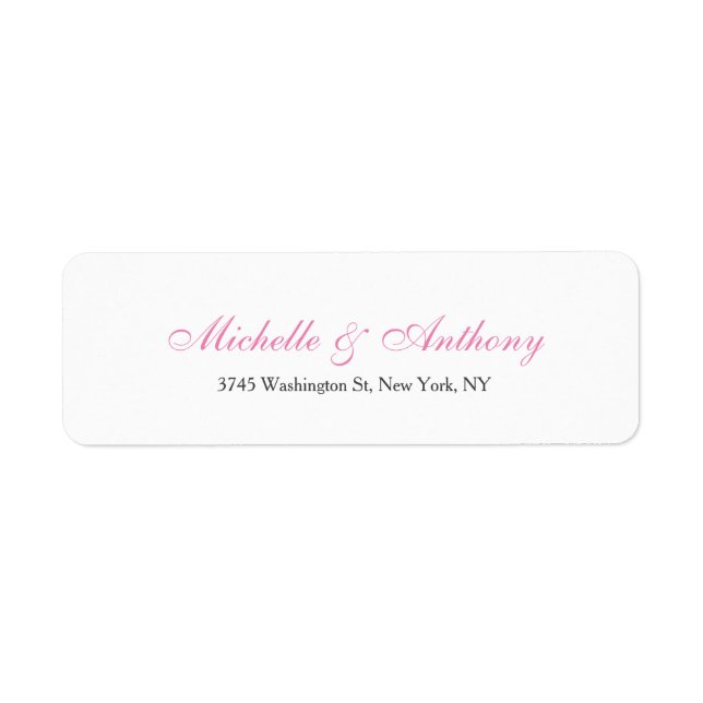 Hochzeit Elegantes Skript Creative Pink White (Vorne)