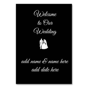 Hochzeit / Empfang Tischkarte Tischnummer