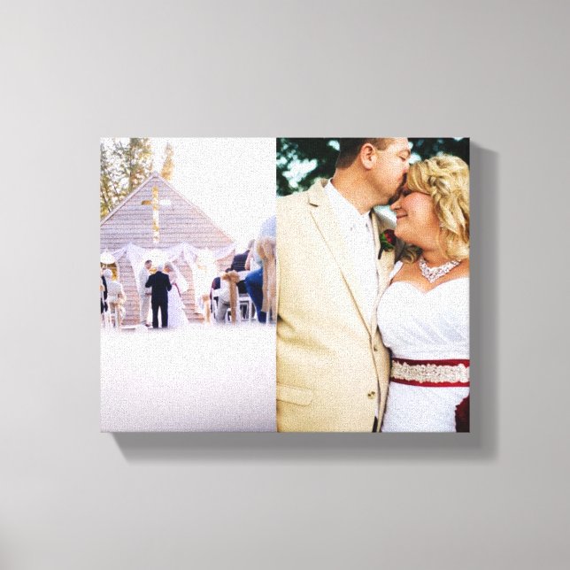 Hochzeit Erinnerungen Bride Groom Wrapped Canvas Leinwanddruck (Vorderseite)
