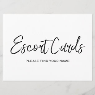 Hochzeit "Eskortenkarten" Schild Stylisch beschr Einladung