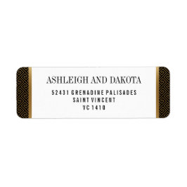 Hochzeit | Formale goldene Geometrie auf schwarz