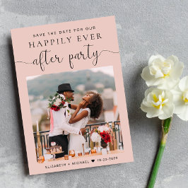 Hochzeit Foto Blush Empfang Save the Date Ankündigung