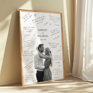 Hochzeit Foto Gast Signature Poster