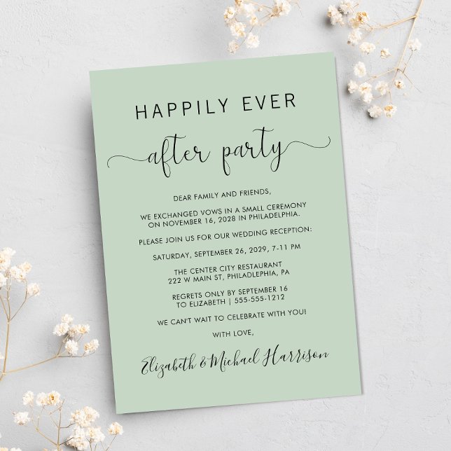 Hochzeit Foto glücklich je nach Party Empfang Einladung (Your love story deserves a grand celebration!)