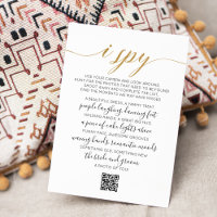 Hochzeit Foto Hunt Game I Spy Game QR Code Card