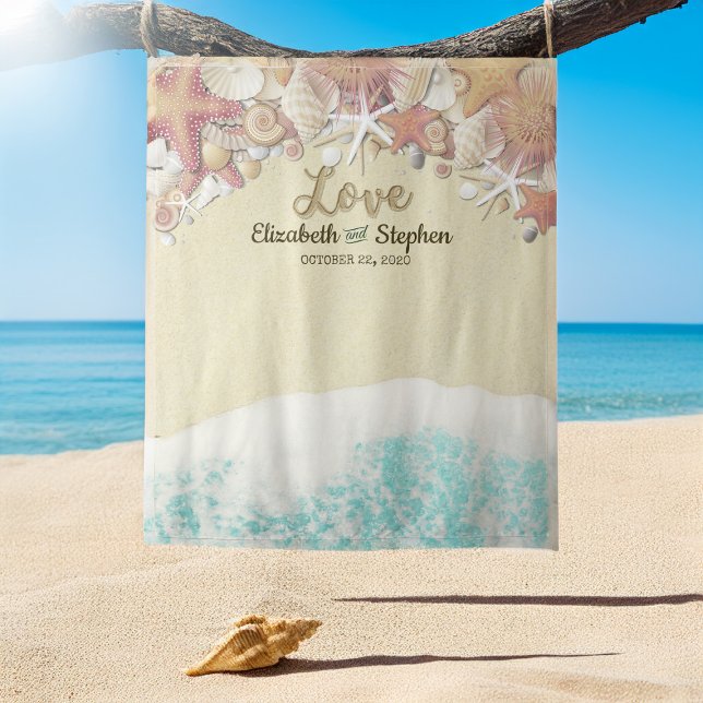 Hochzeit Foto Stand Hintergrund Summer Beach Starf Wandteppich (Von Creator hochgeladen)