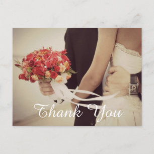 Hochzeit Foto Vielen Dank Anmerkung Postkarte