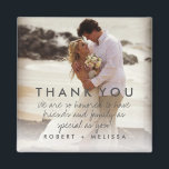 Hochzeit Foto Vielen Dank Botschaft Gefallen Magnet<br><div class="desc">Dieser Tag der Hochzeit dank Magneten ist der perfekte Weg,  um sich bei Ihren Hochzeitsgästen zu bedanken. Anpassen mit Ihrem Foto,  danke Ihnen Nachricht und Namen. Kann als Dankeschön oder als Gastgeschenke Hochzeit verwendet werden.</div>