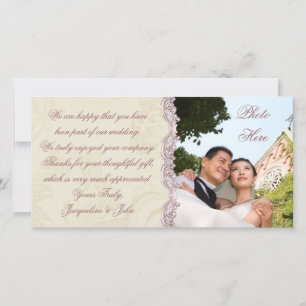 Hochzeit ~ Fotokarte Dankeskarte